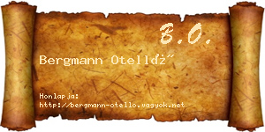 Bergmann Otelló névjegykártya